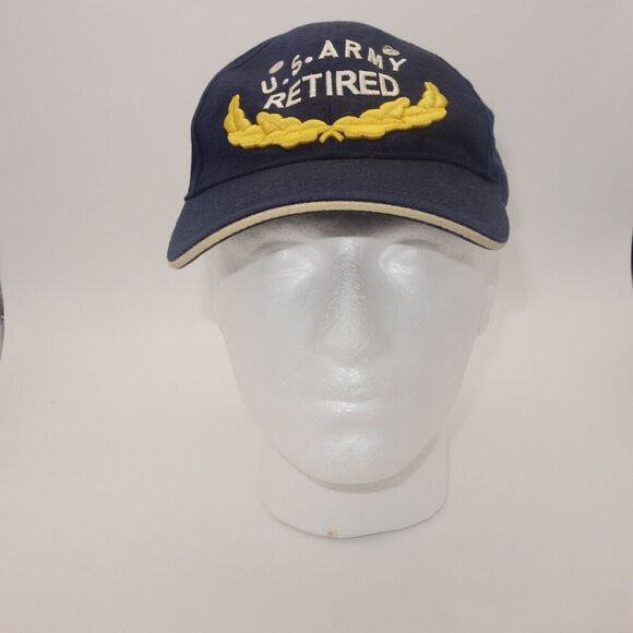 CapTown Blue Gold United States Army Retired Hat Cap Veterans OSFA Adjustable - Picture 5 of 7